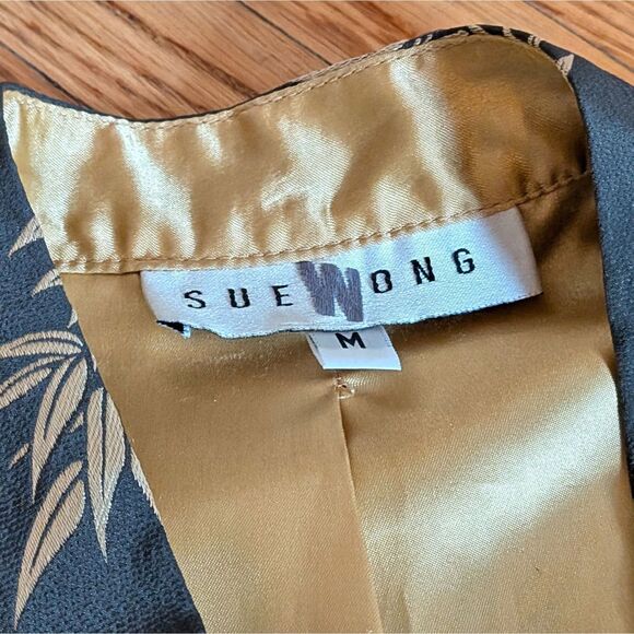 Vintage 90s Sue Wong Silk Blend Kimono Top, Whimsigoth Fairycore, Size Medium - Picture 8 of 8